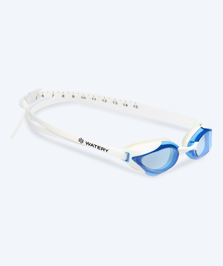 Watery Elite svømmebriller - Poseidon Ultra - Hvid/blå