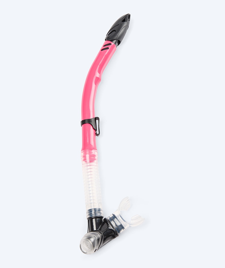 Watery semi-dry snorkel til voksne - Hudson - Rød/pink