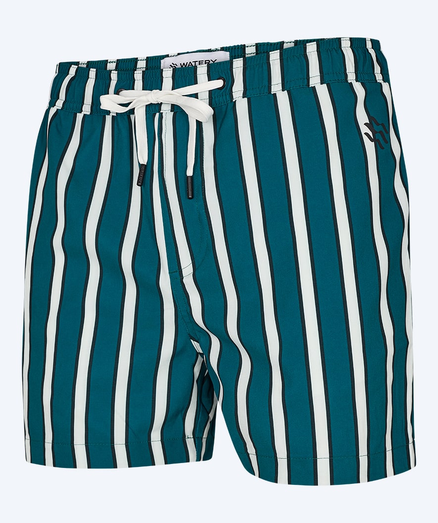 Watery badeshorts til mænd - Kelvin Eco - Grøn/hvid