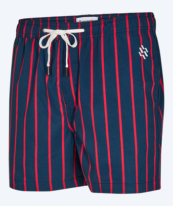 Watery badeshorts til mænd - Marilla Eco - Mørkeblå/rød