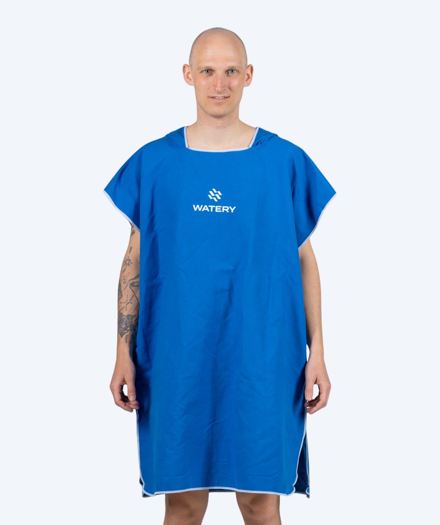 Watery badeponcho til voksne - Microfiber - Royal Blue