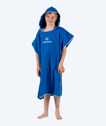 Watery badeponcho til junior (6-15) - Microfiber - Royal Blue