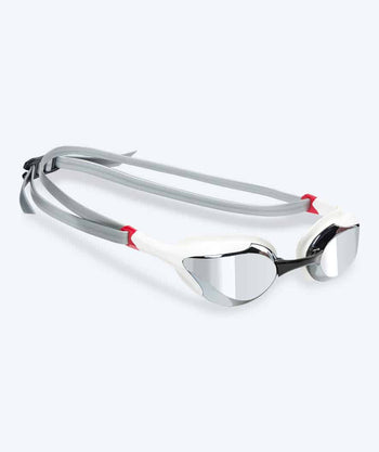 Watery Elite svømmebrille - Murphy Mirror - Hvid/sølv