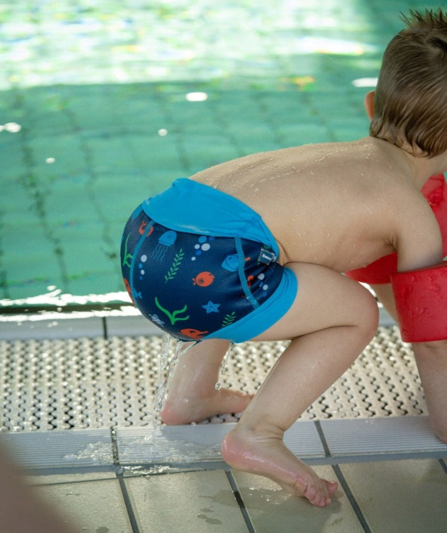 Watery blebadebukser til børn - Neoprene Swim Nappy - Atlantic Pink