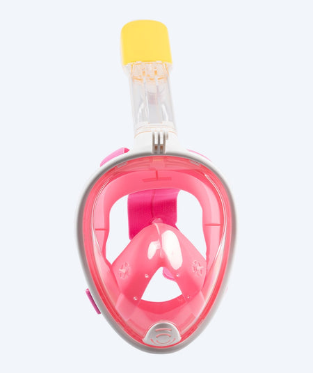 Watery fullface dykkermaske til voksne - Oxygen - Pink/gul