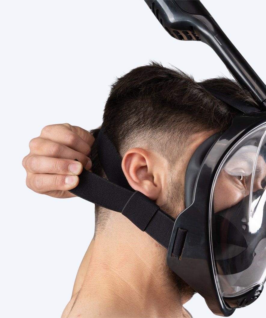 Watery fullface dykkermaske til voksne - Oxygen - Sort