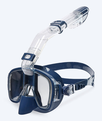Watery fullface dykkermaske til voksne - Pearl - Mørkeblå