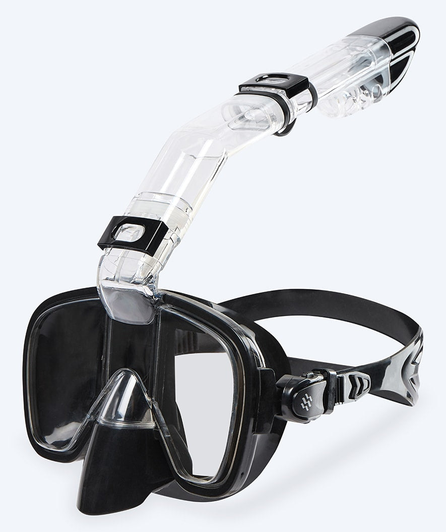 Watery fullface snorkelmaske til børn - Pearl - Sort