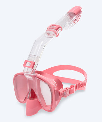 Watery fullface snorkelmaske til børn - Pearl - Pink