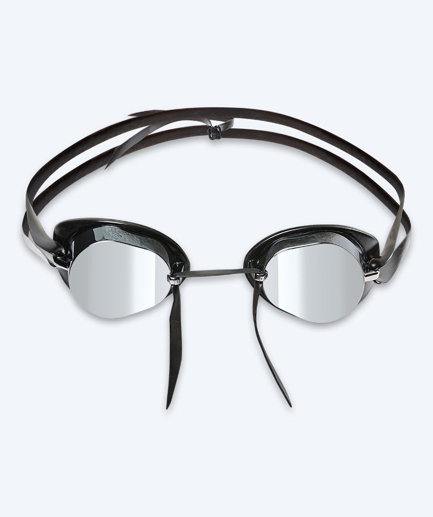 Watery svømmebriller - Proflex Swedish Mirror - Sort/sølv