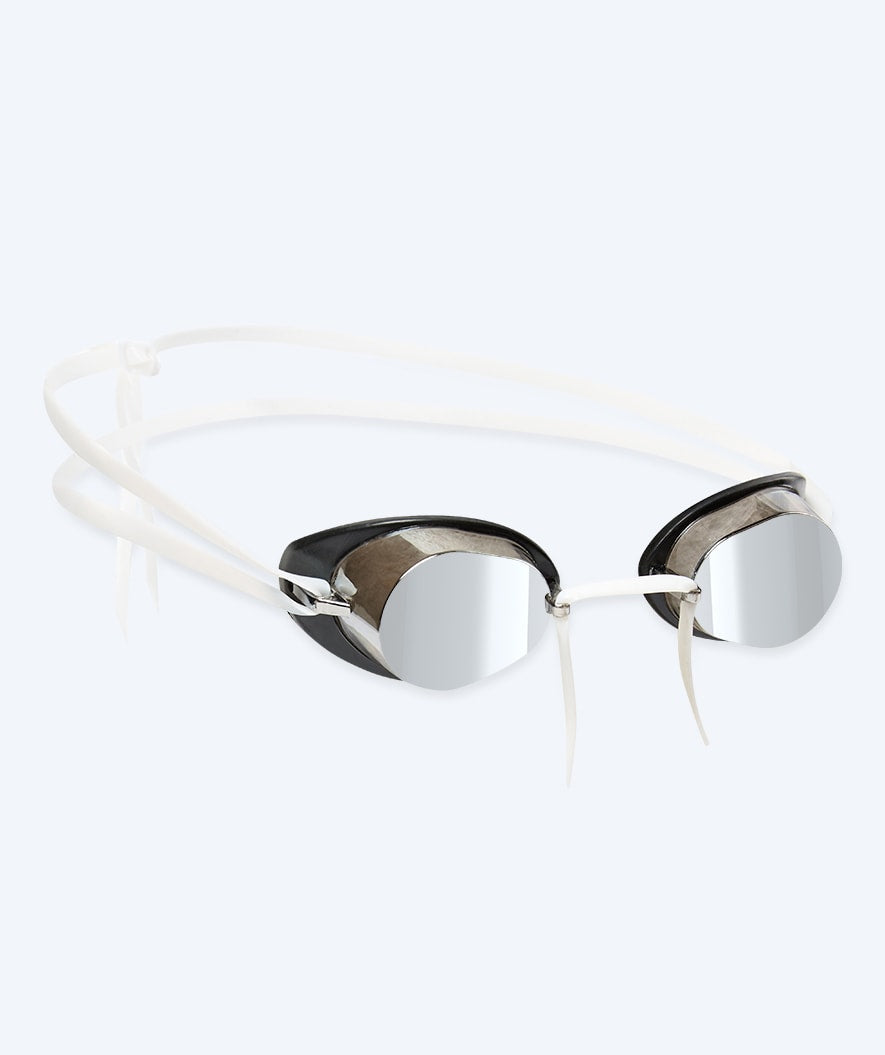 Watery svømmebriller - Proflex Swedish Mirror - Hvid/sølv