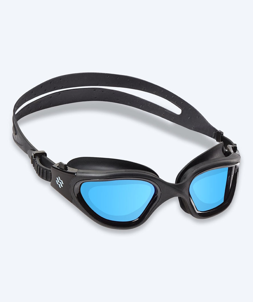 Watery motions svømmebriller - Raven Mirror - Sort/blå