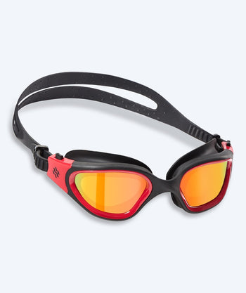 Watery motions svømmebriller - Raven Mirror - Sort/rød