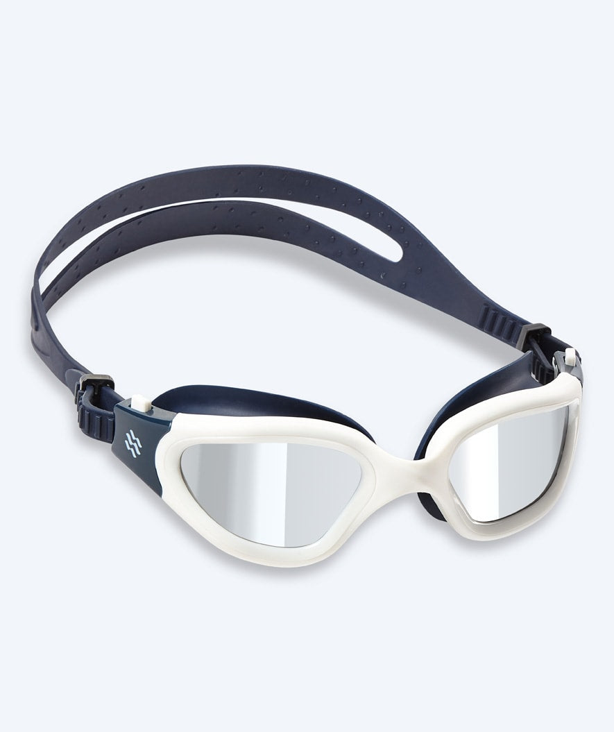 Watery motions svømmebriller - Raven Mirror - Mørkeblå/sølv