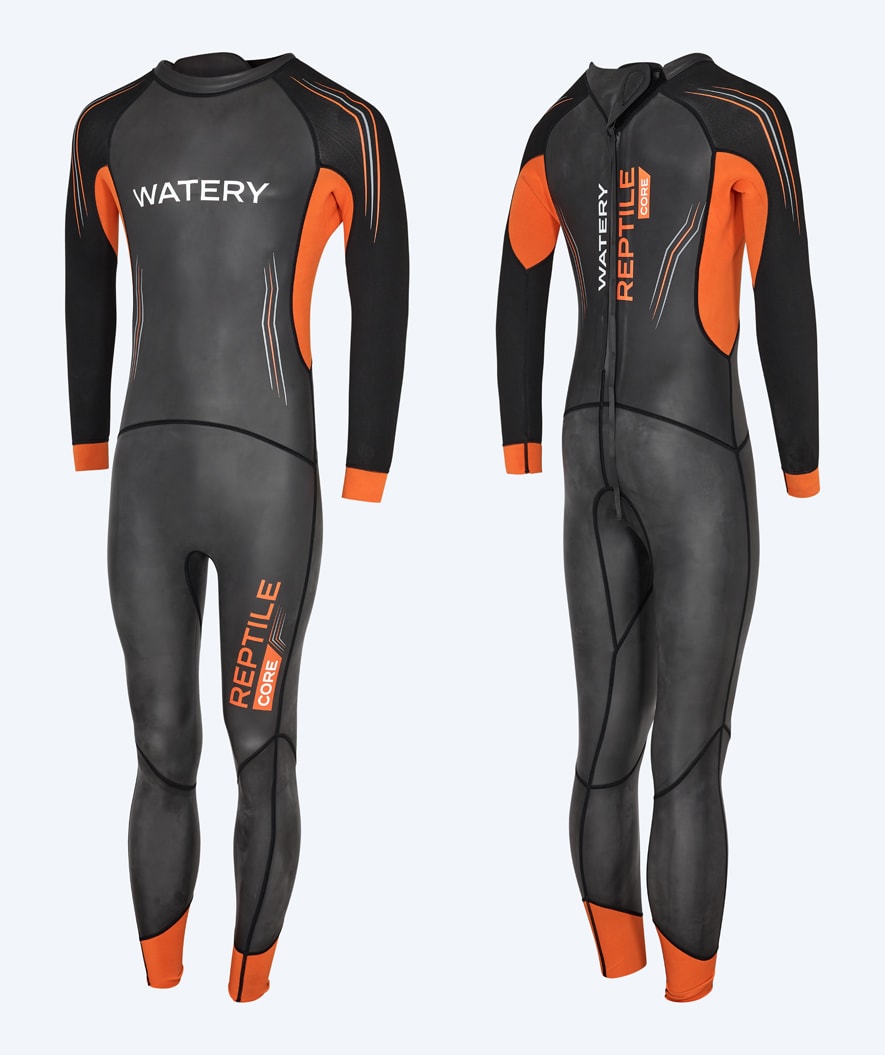 Watery våddragt til herre - Reptile Core - Sort/orange