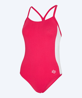 Watery badedragt til damer - Sidestroke Solid - Shiny Red