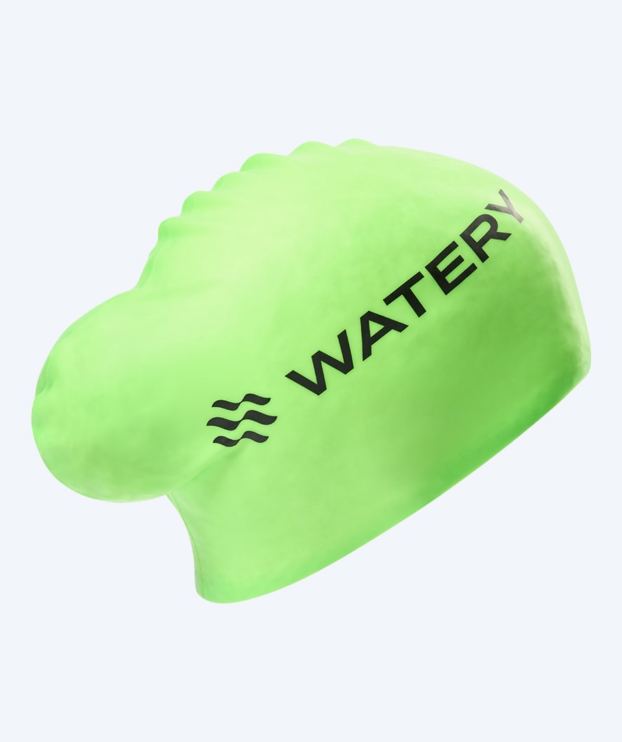 Watery badehætte til langt hår - Signature - Grøn