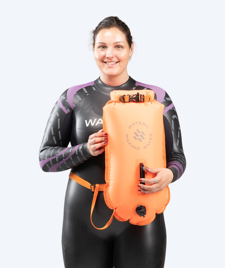 Watery havtaske - Swim Buoy & Dry Bag 28L - Orange