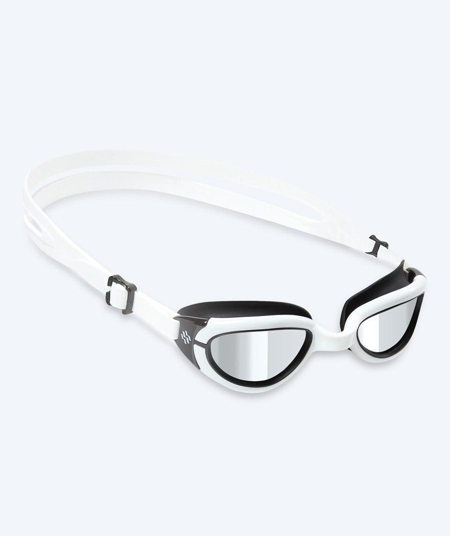 Watery svømmebriller til børn - Wade Mirror - Sort/sølv