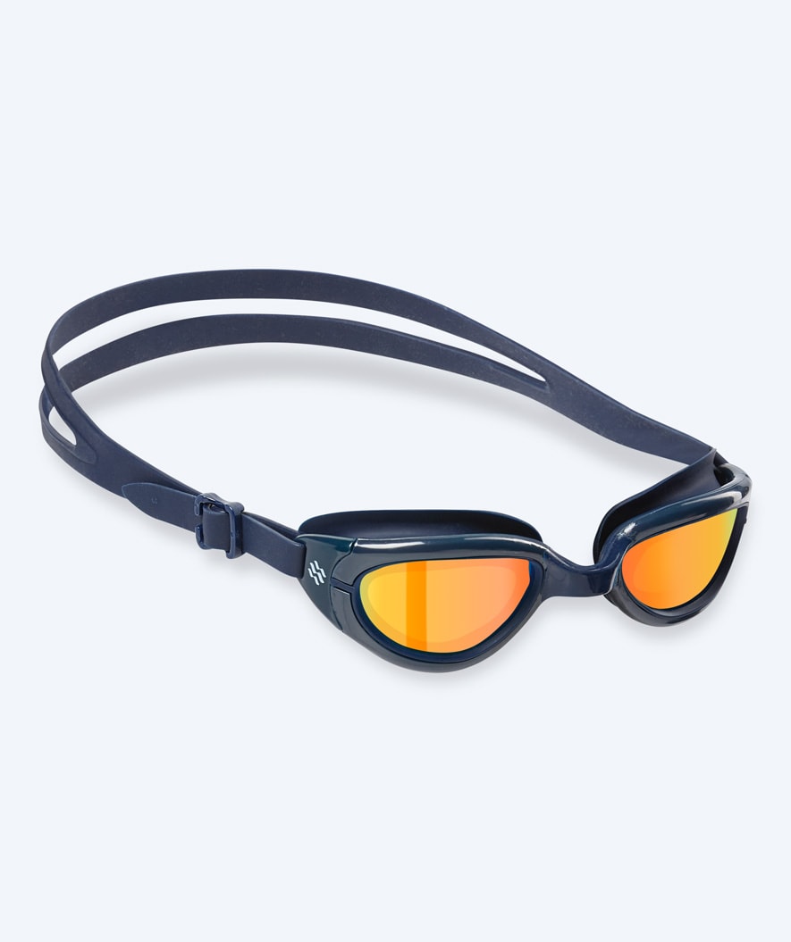 Watery svømmebriller til børn - Wade Mirror - Mørkeblå/guld