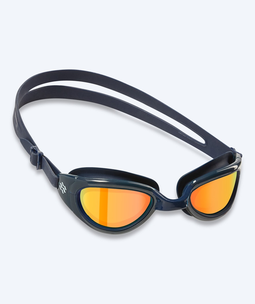 Watery motions svømmebriller - Wade Mirror - Mørkeblå/guld