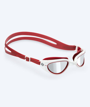 Watery motions svømmebriller - Wade Mirror - Rød/sølv