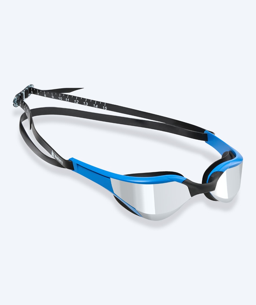 Watery svømmebriller - Instinct Elite Mirror - Blå/sølv