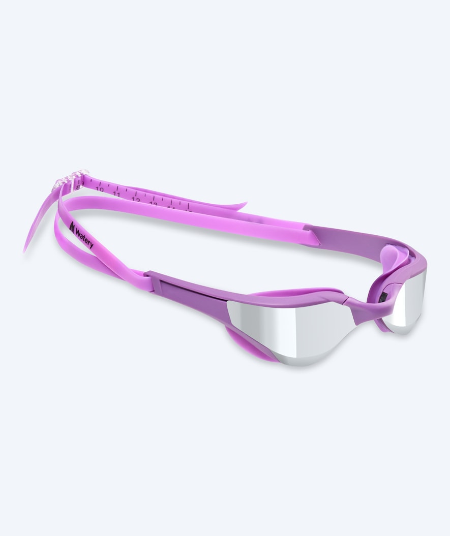 Watery svømmebriller - Instinct Elite Mirror - Lilla/sølv